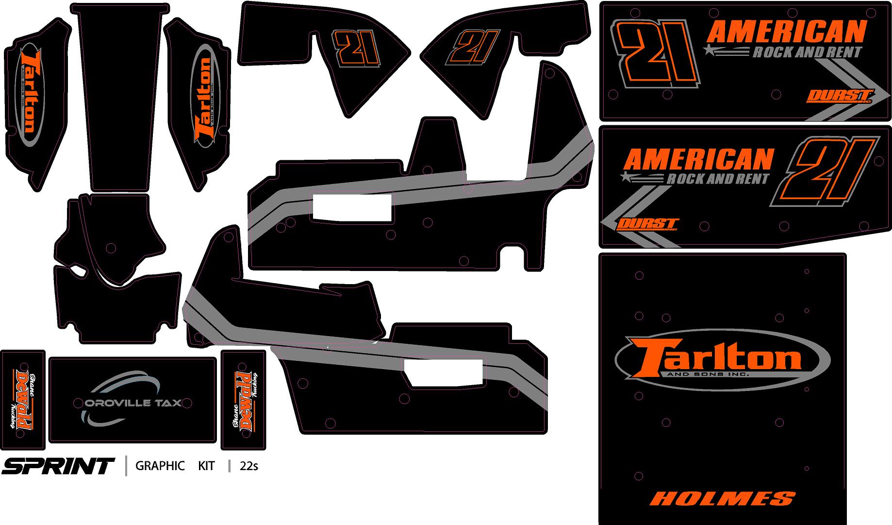 Tanner Holmes 21 losi sprint car wrap